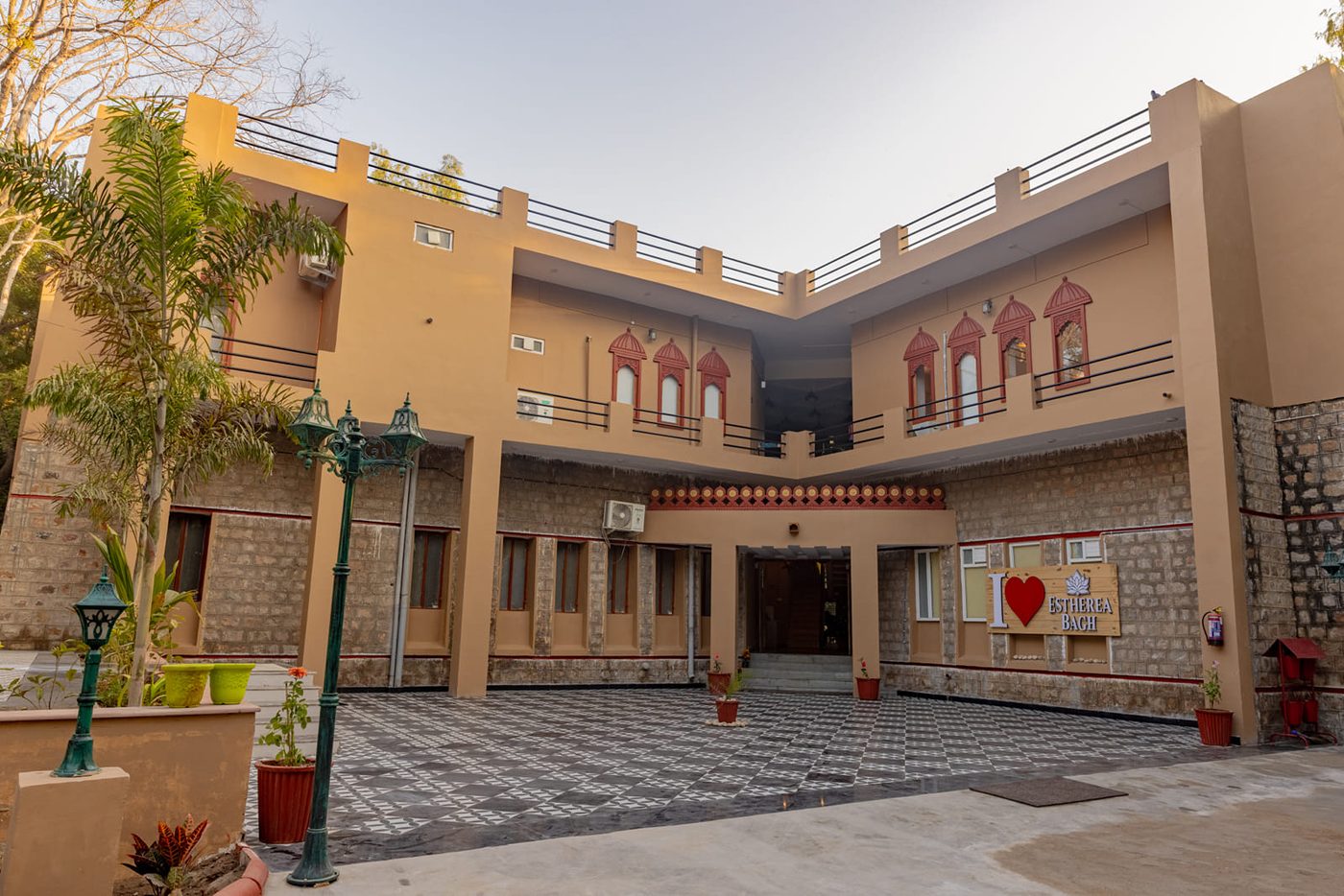 Jharokha-style façade – Estherea Bagh Resort Ranthambore