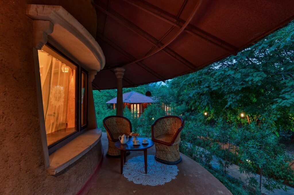 Cottage verandah – The Earth Resort Ranthambore